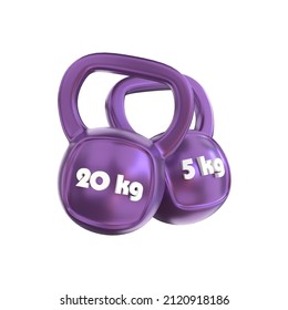 3d Rendering Gym Fitness 20kg Kettlebell