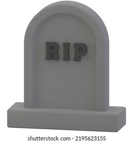 3d Rendering Halloween Icon - Gravestone