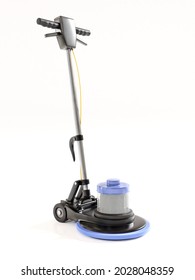 3d Rendering Of Handheld Floor Buffer On White