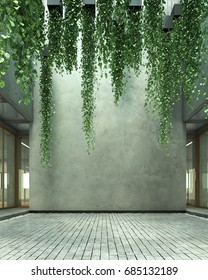 3d Rendering Of Hanging Plant In Open Space