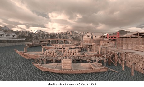 3D rendering of the harbor