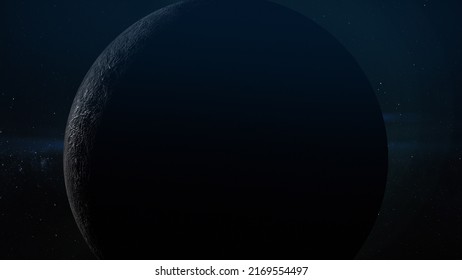 3D Rendering Haumea Planet Dark Side