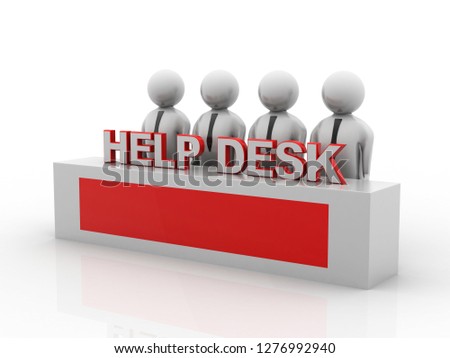 3 D Rendering Help Desk Stock Illustration 1276992940 Shutterstock