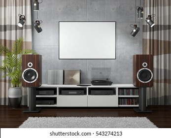 3d Rendering Of Hifi Room
Mock Up Poster