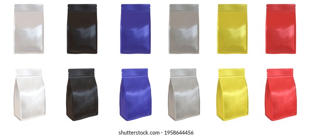 3D rendering - High resolution image standup pouch Isolated on a white background  high quality details