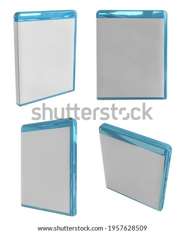 3D rendering - High resolution image blu-ray case Isolated on a white background  high quality details