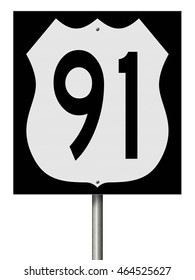 A 3d Rendering Of A Highway Sign For Route 91