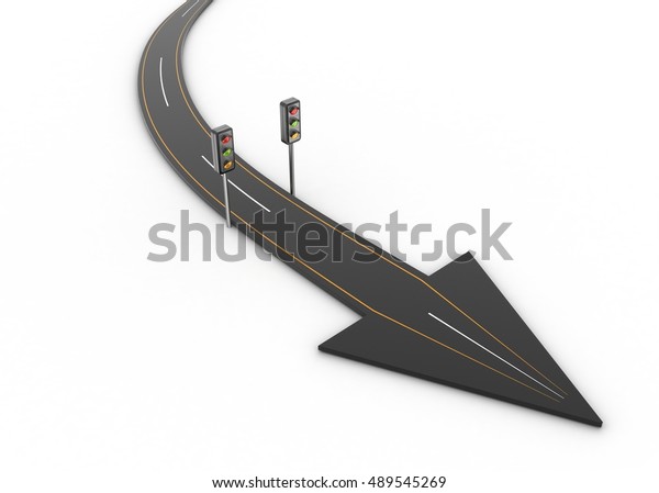 3d rendering of\
Highway with signal\
lamp