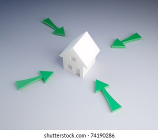 3d rendering of home search concept
