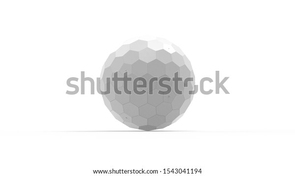 3d Rendering Honeycomb Hexagon Sphere Isolated Stock Illustration ...