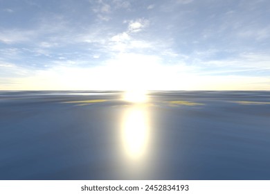 3D rendering of horizon and sky