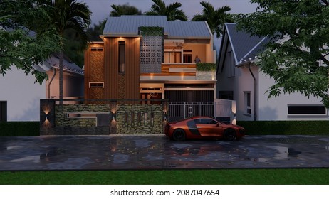 3d rendering of house design