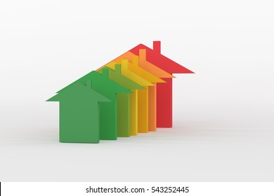 3d rendering of house rating concept