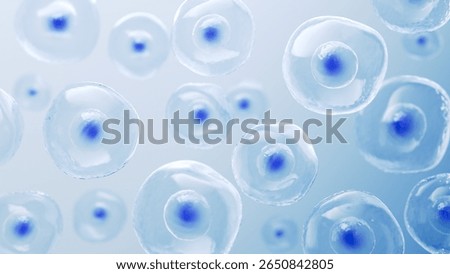 3d rendering of Human cell or Embryonic stem cell microscope background.