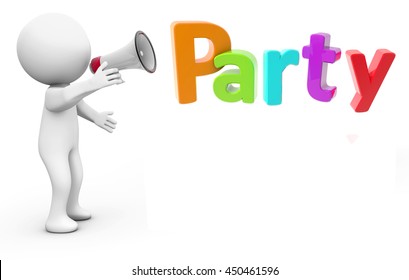 3D Rendering Human Character Party