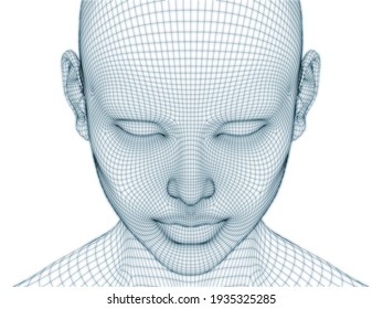 人間の頭と顔をワイヤメッシュとして3dレンダリングし イラストやデザインに使用 のイラスト素材 Shutterstock