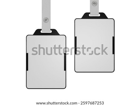 3D Rendering ID Card Holder Mockup for Corporate Branding
