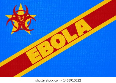 3D Rendering Idea For Ebola Virus Alert In Democratic Republic Of Congo.