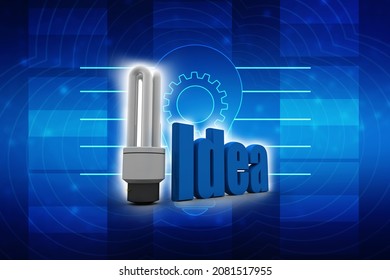 3d rendering idea lightbulb illustration