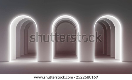 3D Rendering of Illuminated Arches