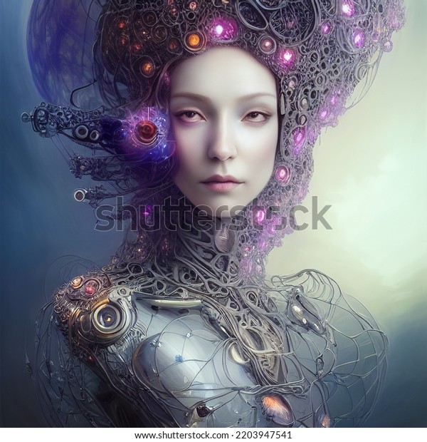 3D\
rendering 3D illustration, android robot bionic, bionic woman book\
cover cyberpunk  cyberpunk girl cyborg cyborg woman game character\
robot, robotic robotic technology sci fi\
woman