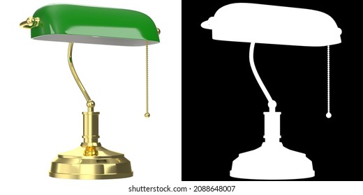 3D Rendering Illustration Of A Banker Lamp