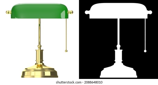 3D Rendering Illustration Of A Banker Lamp