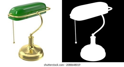 3D Rendering Illustration Of A Banker Lamp