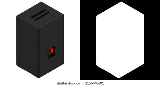 3D Rendering Illustration Of A Bass Reflex Loudspeaker