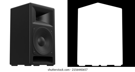 3D Rendering Illustration Of A Bass Reflex Loudspeaker