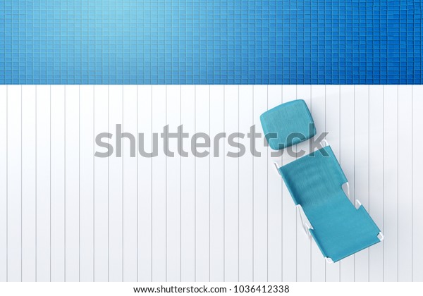 3d Rendering Illustration Beach Chair Swimming Stock