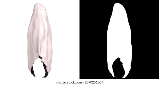 3D Rendering Illustration Of A Bedsheet Ghost