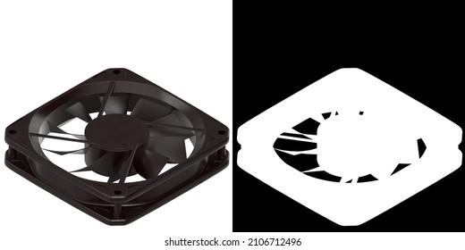 3D Rendering Illustration Of A Computer Fan