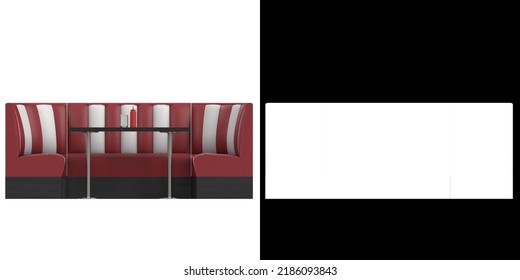 3D Rendering Illustration Of A Diner Booth