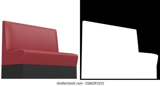 3D Rendering Illustration Of A Diner Booth Banquette