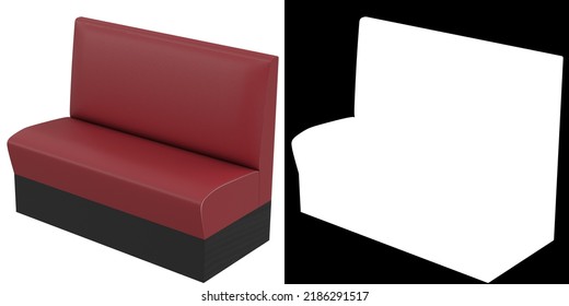 3D Rendering Illustration Of A Diner Booth Banquette