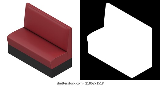 3D Rendering Illustration Of A Diner Booth Banquette