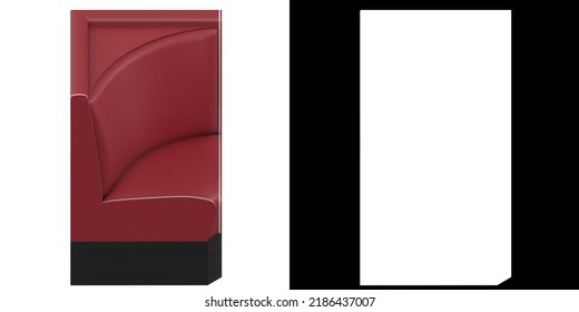 3D Rendering Illustration Of A Diner Booth Corner Seat