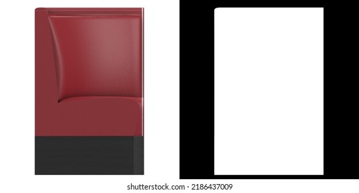 3D Rendering Illustration Of A Diner Booth Corner Seat