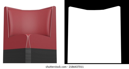 3D Rendering Illustration Of A Diner Booth Corner Seat