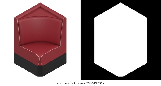 3D Rendering Illustration Of A Diner Booth Corner Seat