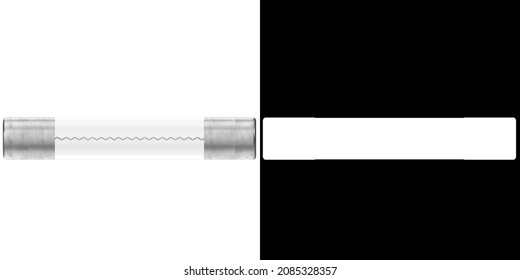 3D Rendering Illustration Of An Electronic Axial Fuse