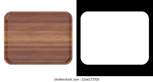 3D Rendering Illustration Of An Empty Canteen Tray