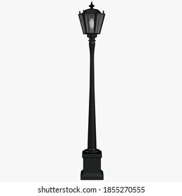 3D Rendering Illustration Of A Garden Lamp Post