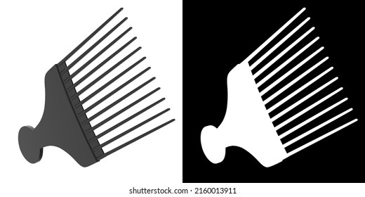 3D Rendering Illustration Of A Hair Pick Comb