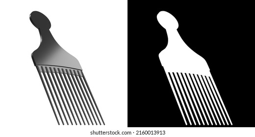 3D Rendering Illustration Of A Hair Pick Comb