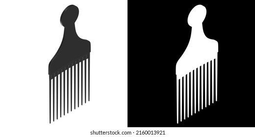 3D Rendering Illustration Of A Hair Pick Comb