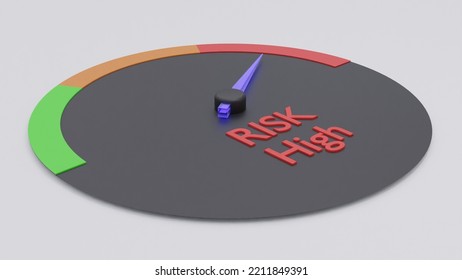3D Rendering Illustration High Risk Dashboard
