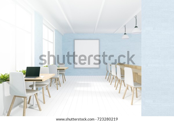 3d Rendering Illustration Interior Cafe Coffee Stock Illustration