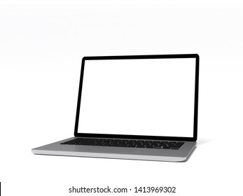 3d Rendering Illustration Laptop Notebook Mock Stock Illustration ...